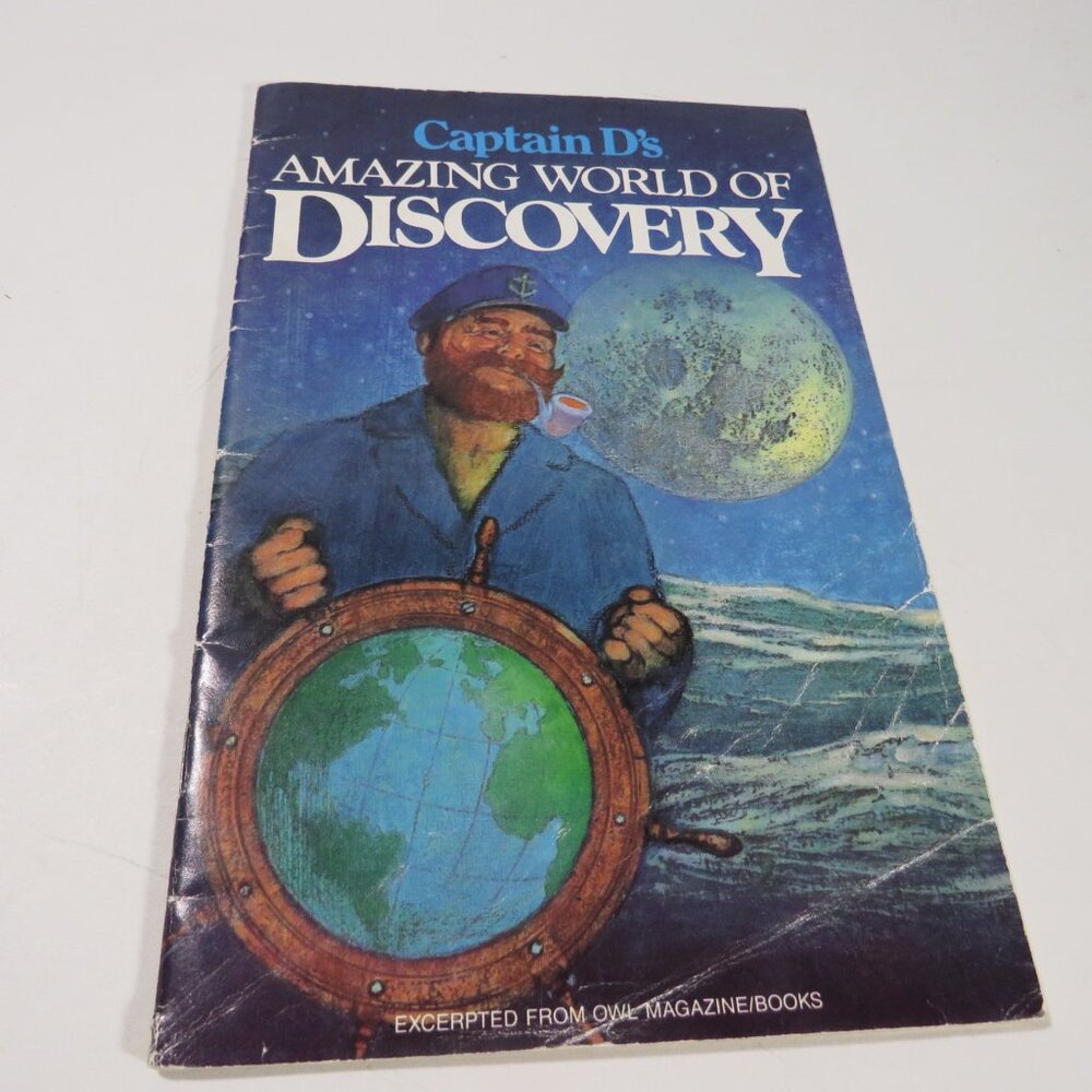 Captain D's Amazing World Of Discovery 1985 Real Book Restaurant Collectible